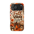 Fall Vibes Only Tough Phone Case | Leopard Print Pumpkin & Cozy Autumn Case