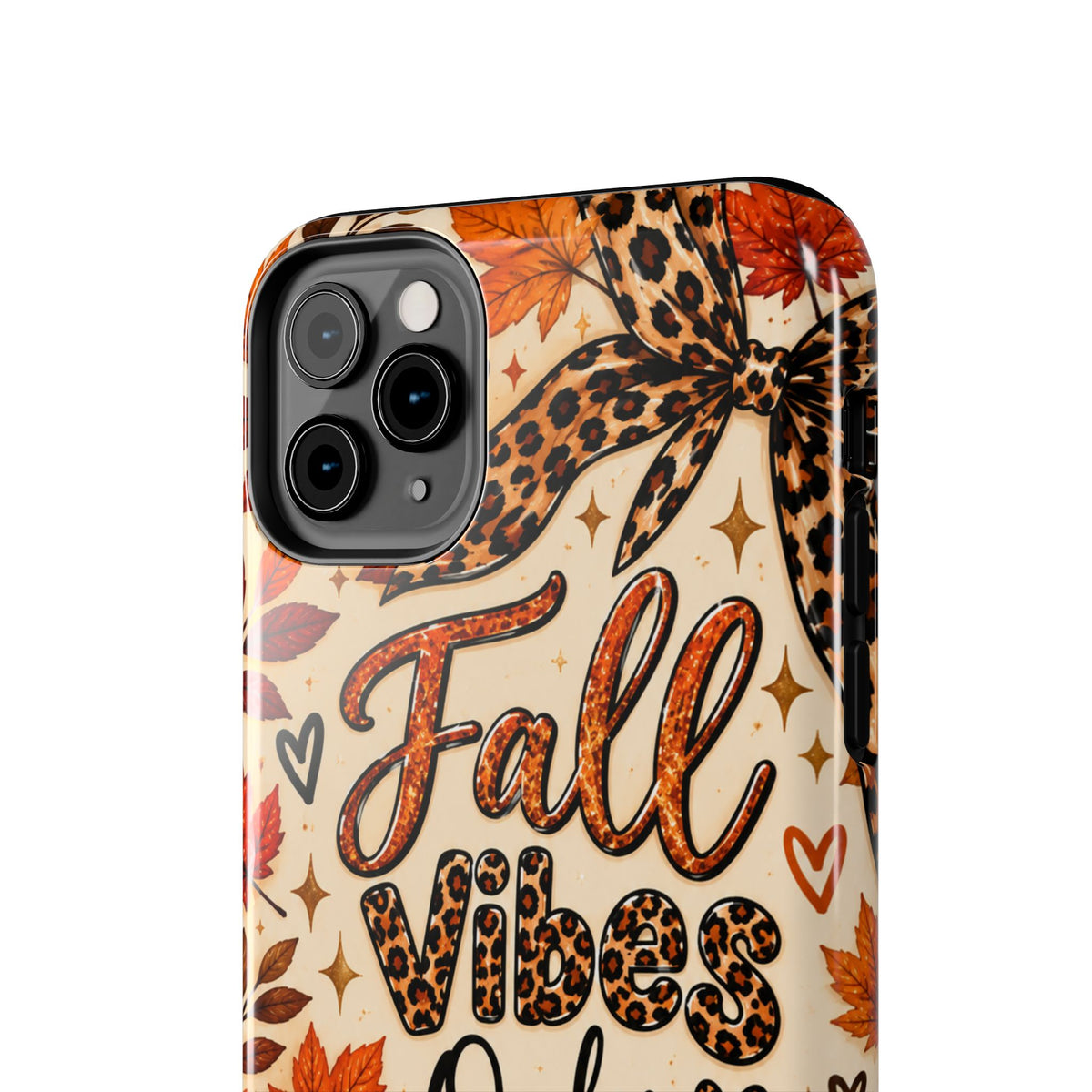Fall Vibes Only Tough Phone Case | Leopard Print Pumpkin & Cozy Autumn Case