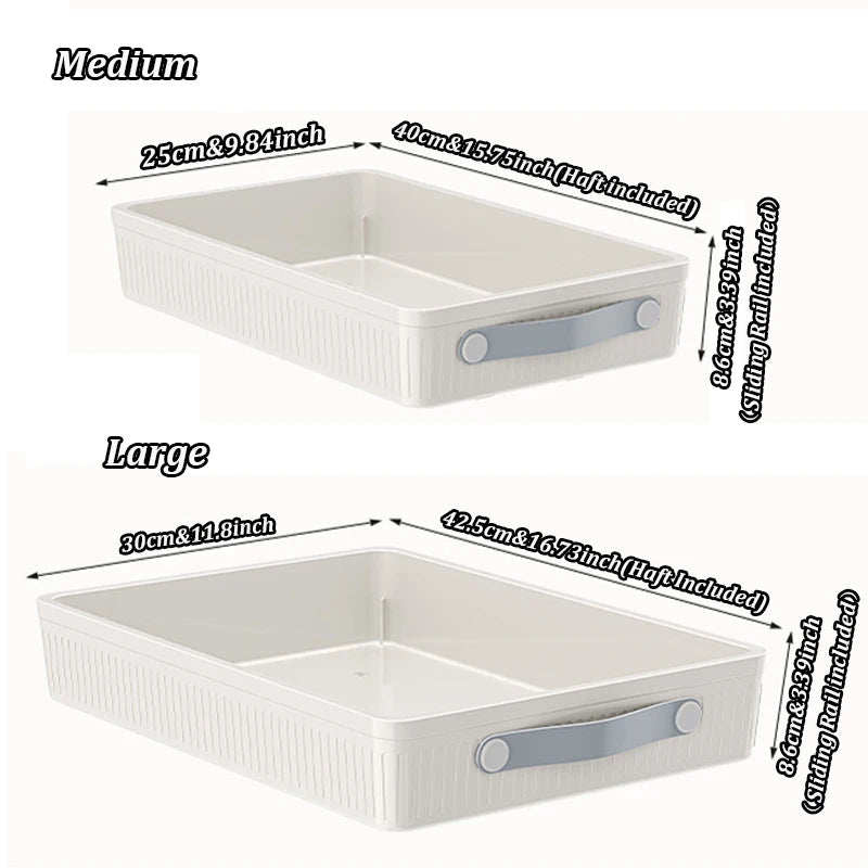 Pull-Out Cabinet Organizer with Sliding Drawer