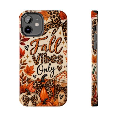 Fall Vibes Only Tough Phone Case | Leopard Print Pumpkin & Cozy Autumn Case